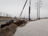 North abutment piles at Bishop Grandin Overpass