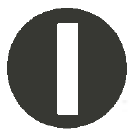 Transit priority signal -- black circle with white line