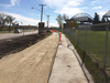 Cycling path construction next to existing sidewalk on University Crescent