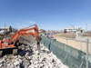 Pembina Jubilee underpass - west retaining wall demolition