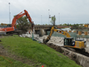 Pembina Jubilee underpass - east retaining wall demolition